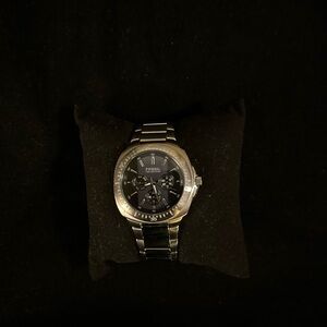 Fossil Gray Dial Silver Band Watch